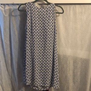 Blue and white dress